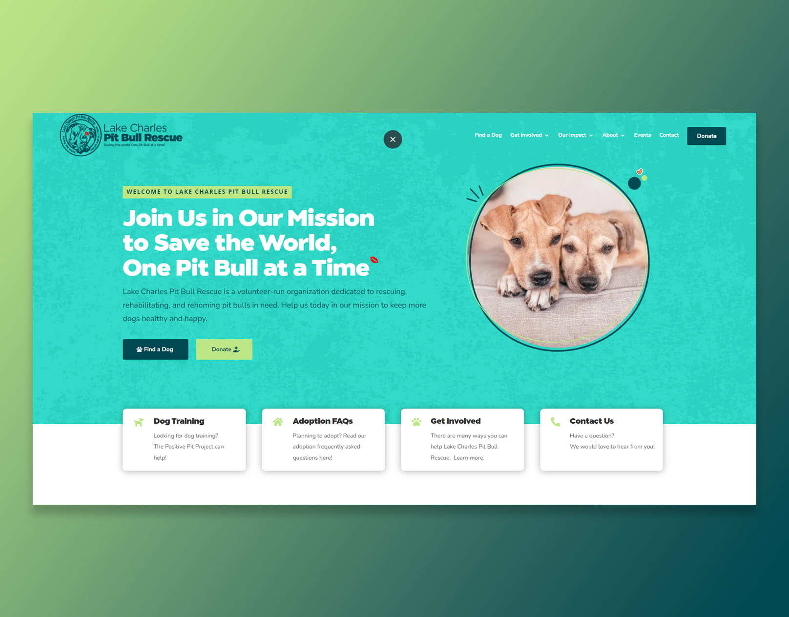 Lake Charles Pit Bull Rescue website